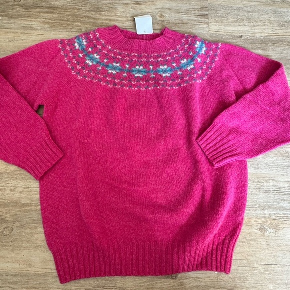 Women’s Sweater Andover Shop Fair Isle Sweater New Scotland Wool Sweater Small